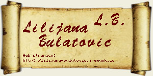Lilijana Bulatović vizit kartica